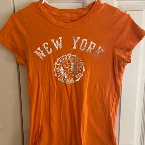 abercrombie & fitch orange tee